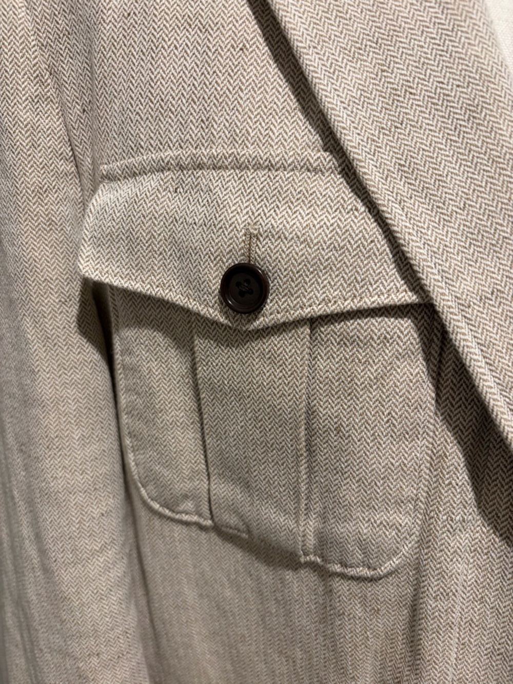 Banana Republic Men's Linen Safari Utility Field Blazer 4-Pocket 42R - Picture 2 of 6